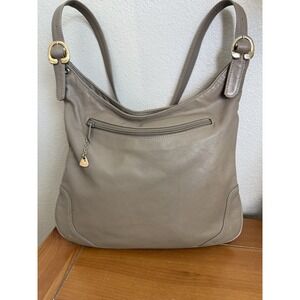 Vintage Brio Beige Leather‎ Hobo Style Shoulder Purse Adjustable Strap